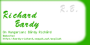 richard bardy business card