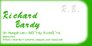 richard bardy business card